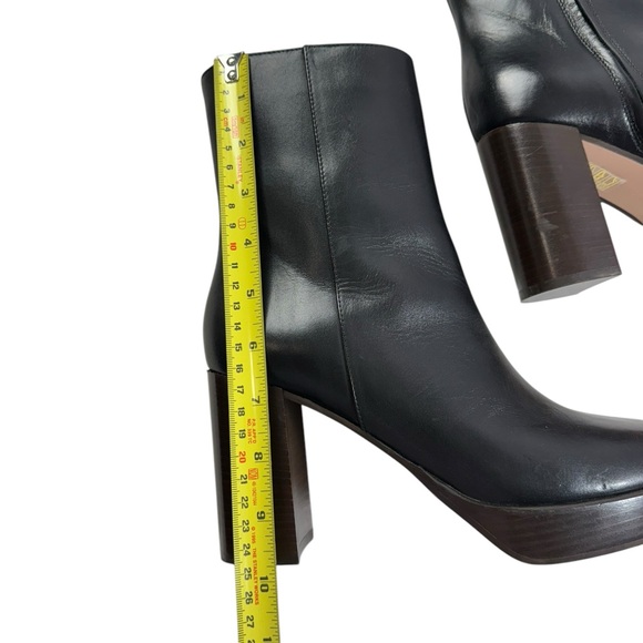 J. Crew Platform stacked-heel boots in Black leather size 7.5 - Picture 8 of 10